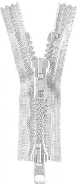 Opti - Jackenreißverschluss, teilbar, 90 cm, weiß